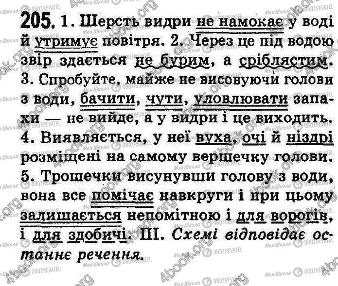 ГДЗ Українська мова 8 клас сторінка 205